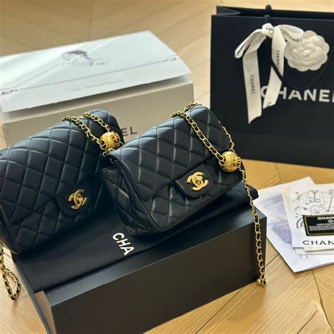 chanel gold ball chain bag|chanel pre owned bags.